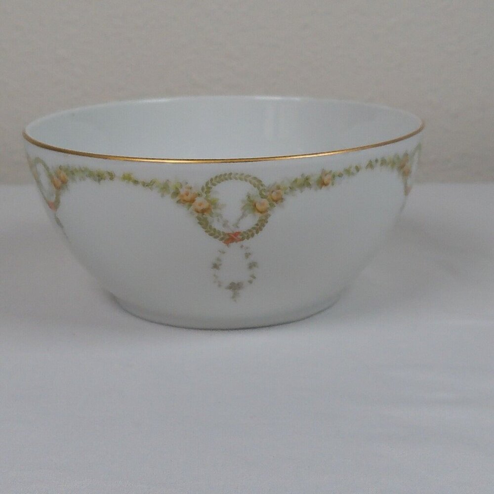 Rosenthal Donatello Briar Rose Fine China Cranberry Bowl 5.5" Vintage Germany